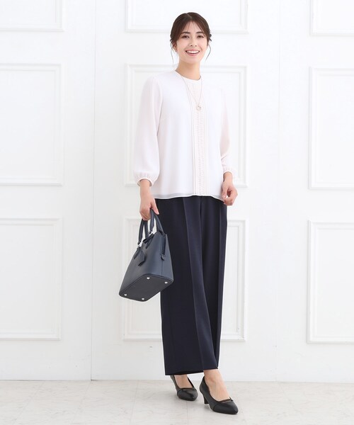 Reflect(リフレクト)の「【お仕事に◎/セットアップ可】タック入りワイドパンツ(その他パンツ・レディース・ネイビー/ライトグレー/ブラック・09/11/07/13/05/15 /17)」の15枚目の写真