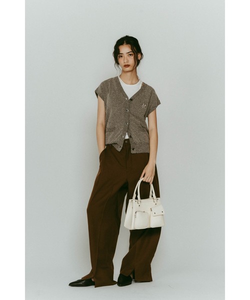 Knuth Marf（クヌースマーフ）の「multi pocket hand bag（ハンドバッグ・レディース・ホワイト/チャコール・ONE SIZE）」の3枚目の写真