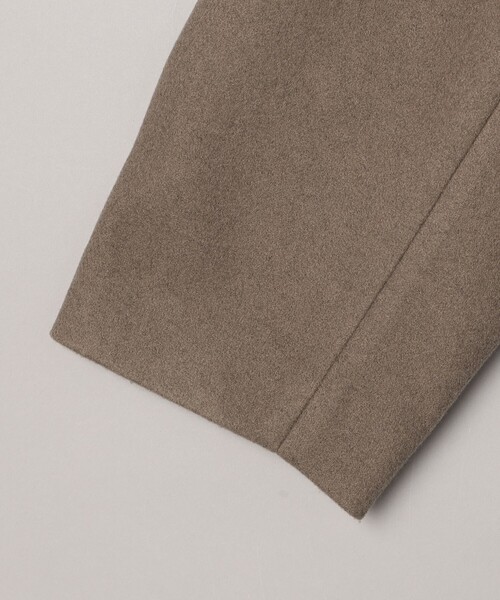 coen（コーエン）の「ライトメルトン ノーカラーミドルコート（ノーカラーコート・レディース・モカ/ナチュラル/ダークグレー・M/L）」の11枚目の写真