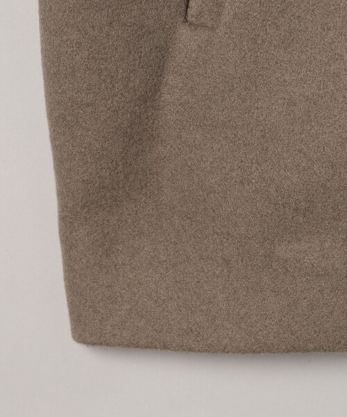 coen（コーエン）の「ライトメルトン ノーカラーミドルコート（ノーカラーコート・レディース・モカ/ナチュラル/ダークグレー・M/L）」の12枚目の写真
