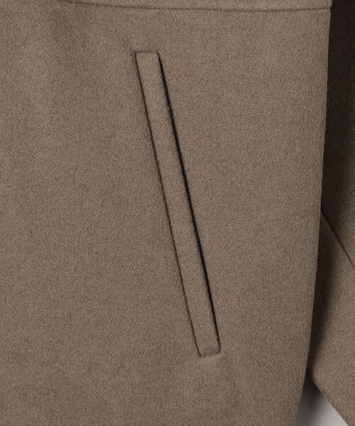coen（コーエン）の「ライトメルトン ノーカラーミドルコート（ノーカラーコート・レディース・モカ/ナチュラル/ダークグレー・M/L）」の14枚目の写真