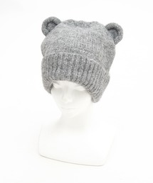 an meets zakka（アンミツザッカ）の「an meets zakka クマ耳コンビ編み肉厚ニット帽（ニットキャップ/ビーニー）」
