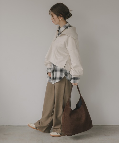 210nouve(トゥージュヌーブ)の「【ポーチ付】フェイクスエード ワンショルダーバッグ(ショルダーバッグ・レディース・レッド/ブラック/ブラウン/イエロー・FREE)」の13枚目の写真