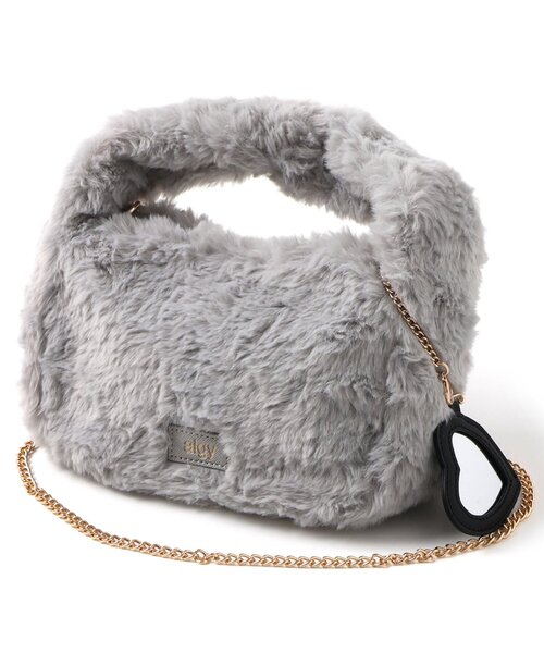 algy（アルジー）の「ファー2WAYミニトート（トートバッグ・キッズ・サックスブルー/グレー/オフホワイト・FREE）」の10枚目の写真