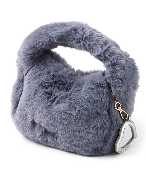 algy（アルジー）の「ファー2WAYミニトート（トートバッグ・キッズ・サックスブルー/グレー/オフホワイト・FREE）」の11枚目の写真