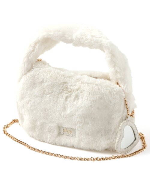 algy（アルジー）の「ファー2WAYミニトート（トートバッグ・キッズ・サックスブルー/グレー/オフホワイト・FREE）」の14枚目の写真