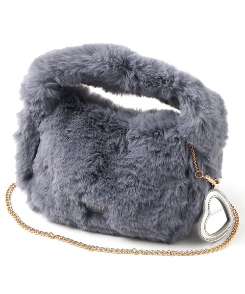 algy（アルジー）の「ファー2WAYミニトート（トートバッグ・キッズ・サックスブルー/グレー/オフホワイト・FREE）」の15枚目の写真