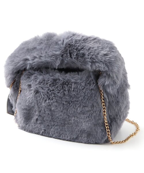 algy（アルジー）の「ファー2WAYミニトート（トートバッグ・キッズ・サックスブルー/グレー/オフホワイト・FREE）」の16枚目の写真