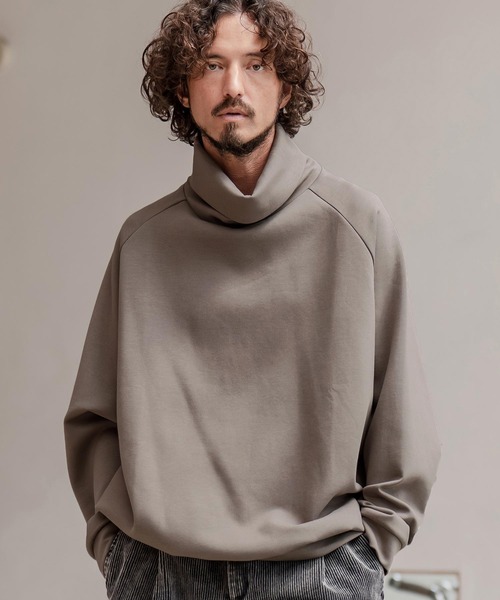 msw1797-ルーズシルエットドルマンハイネックプルオーバー（スウェット