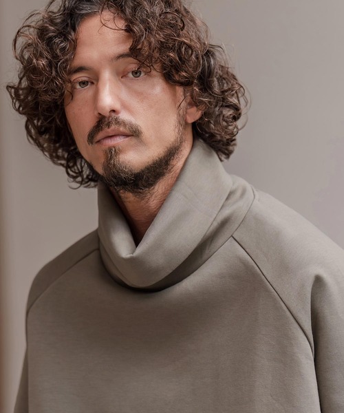 msw1797-ルーズシルエットドルマンハイネックプルオーバー（スウェット