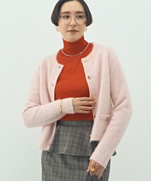 NOLLEY’S | ヘアリークルーネックニットジャケット(カーディガン/ボレロ)