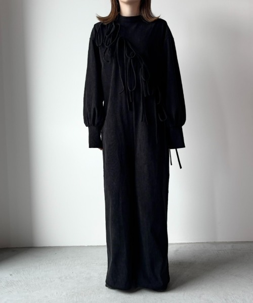 セール】コーデュロイリボンオールインワン（つなぎ/オールインワン