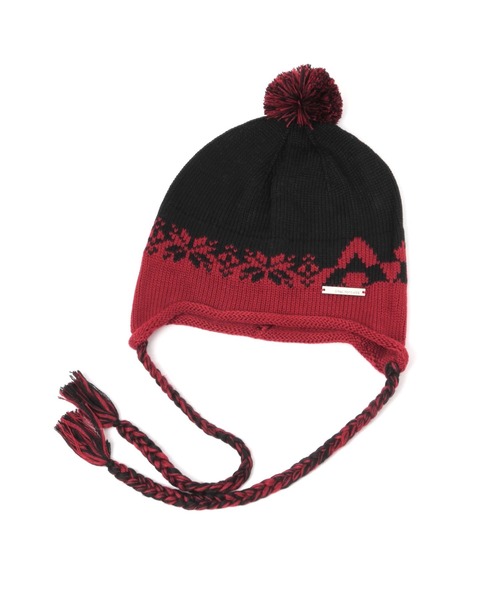 AMESWORLDWIDE(アメスワールドワイド)の「【UNISEX】AMES WORLDWIDE/EARLAP ビーニー(ニットキャップ/ビーニー・レディース・ブラック/アイボリー/ブラウン・FREE)」の1枚目の写真