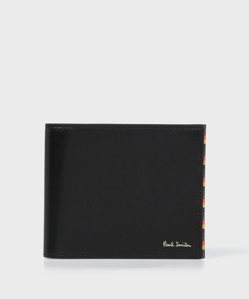 Paul Smith(ポールスミス)の「ブライトストライプトリム 2つ折り財布【553420 P846CA】(財布・メンズ・ブラック・FREE)」の1枚目の写真
