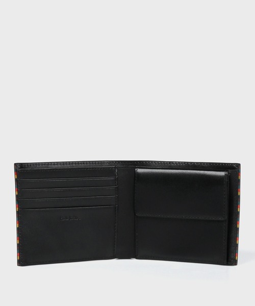 Paul Smith(ポールスミス)の「ブライトストライプトリム 2つ折り財布【553420 P846CA】(財布・メンズ・ブラック・FREE)」の2枚目の写真
