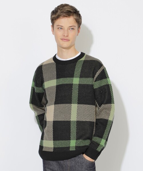 セール】クレストブリッジビッグチェックニット（ニット/セーター