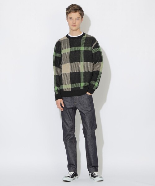 CB CRESTBRIDGE(シービークレストブリッジ)の「クレストブリッジビッグチェックニット(ニット/セーター・レディース・ブルー系その他7/グリーン系その他・3/1)」の7枚目の写真