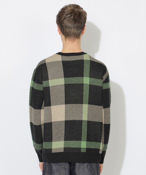 CB CRESTBRIDGE(シービークレストブリッジ)の「クレストブリッジビッグチェックニット(ニット/セーター・レディース・ブルー系その他7/グリーン系その他・3/1)」の4枚目の写真