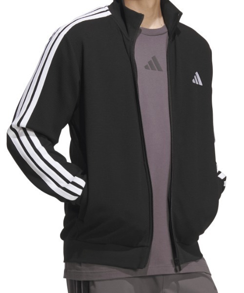 adidas（アディダス）の「【別注】アディダス adidas レギュラーフィット ワッフル トラックトップ アルペン 限定コラボ（ジャージ・メンズ・ブラック/グリーン/ネイビー・M/S/3L/LL/L）」の10枚目の写真
