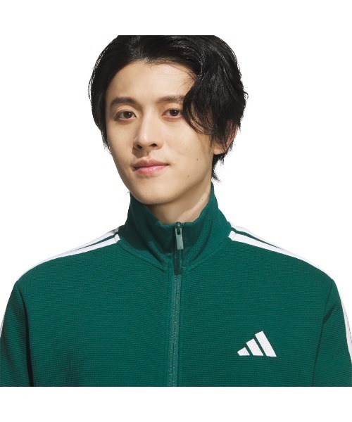 adidas（アディダス）の「【別注】アディダス adidas レギュラーフィット ワッフル トラックトップ アルペン 限定コラボ（ジャージ・メンズ・ブラック/グリーン/ネイビー・M/S/3L/LL/L）」の7枚目の写真