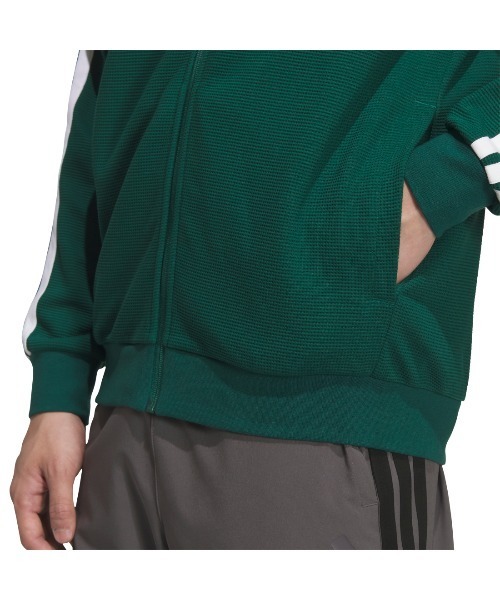 adidas（アディダス）の「【別注】アディダス adidas レギュラーフィット ワッフル トラックトップ アルペン 限定コラボ（ジャージ・メンズ・ブラック/グリーン/ネイビー・M/S/3L/LL/L）」の8枚目の写真