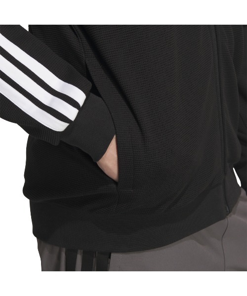 adidas（アディダス）の「【別注】アディダス adidas レギュラーフィット ワッフル トラックトップ アルペン 限定コラボ（ジャージ・メンズ・ブラック/グリーン/ネイビー・M/S/3L/LL/L）」の13枚目の写真