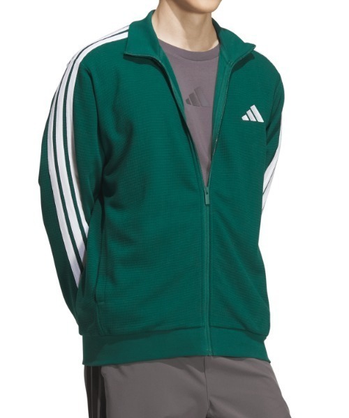 adidas（アディダス）の「【別注】アディダス adidas レギュラーフィット ワッフル トラックトップ アルペン 限定コラボ（ジャージ・メンズ・ブラック/グリーン/ネイビー・M/S/3L/LL/L）」の5枚目の写真