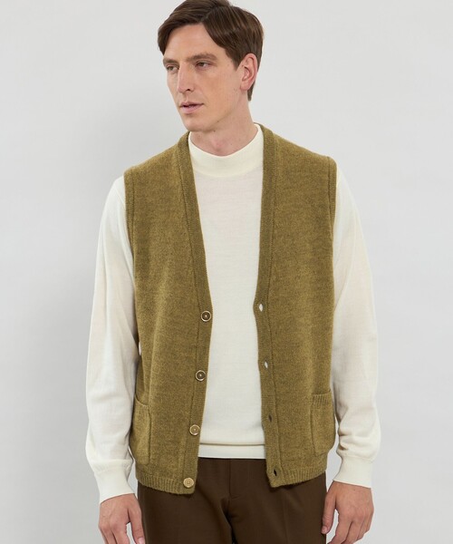 MACKINTOSH LONDON(マッキントッシュ ロンドン)の「ウールアルパカニットベスト(ベスト・メンズ・パープル系その他4/イエロー系その他4/グレー系その他・L/M)」の3枚目の写真
