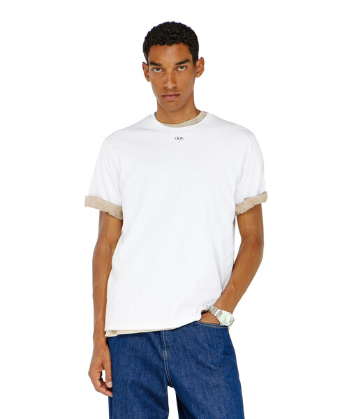 DIESEL（ディーゼル）の「メンズ Tシャツ T-MADJUST-TR（Tシャツ/カットソー・メンズ・ブラック/ホワイト・X-SMALL/XX-LARGE/SMALL/MEDIUM/LARGE/X-LARGE）」の3枚目の写真