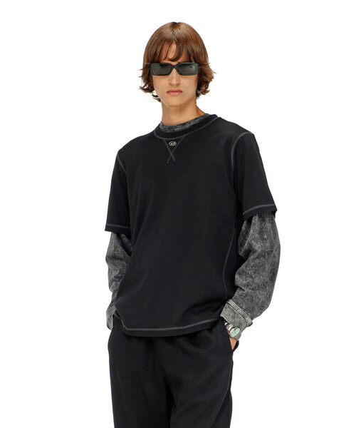 DIESEL（ディーゼル）の「メンズ Tシャツ T-MADJUST-TR（Tシャツ/カットソー・メンズ・ブラック/ホワイト・X-SMALL/XX-LARGE/SMALL/MEDIUM/LARGE/X-LARGE）」の4枚目の写真