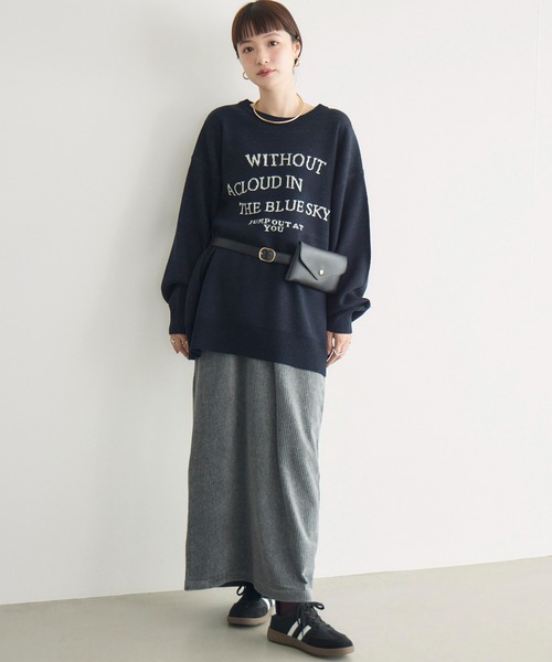 RETRO GIRL(レトロガール)の「【WEB限定】カットコールロングスカート(コーデュロイ)(スカート・レディース・ライトグレー/レッド/アイボリー/ブラック/ダークブラウン/ライトブラウン・FREE)」の21枚目の写真