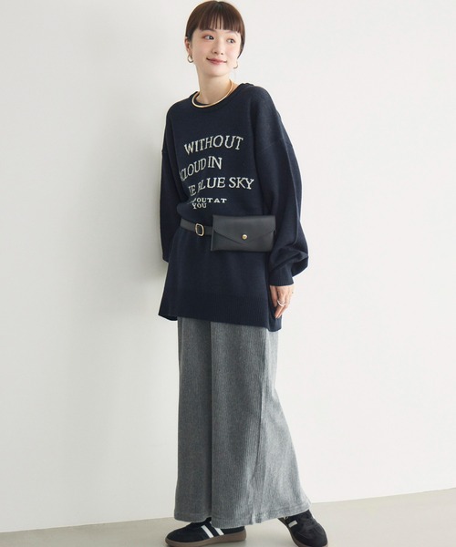 RETRO GIRL(レトロガール)の「【WEB限定】カットコールロングスカート(コーデュロイ)(スカート・レディース・ライトグレー/レッド/アイボリー/ブラック/ダークブラウン/ライトブラウン・FREE)」の22枚目の写真