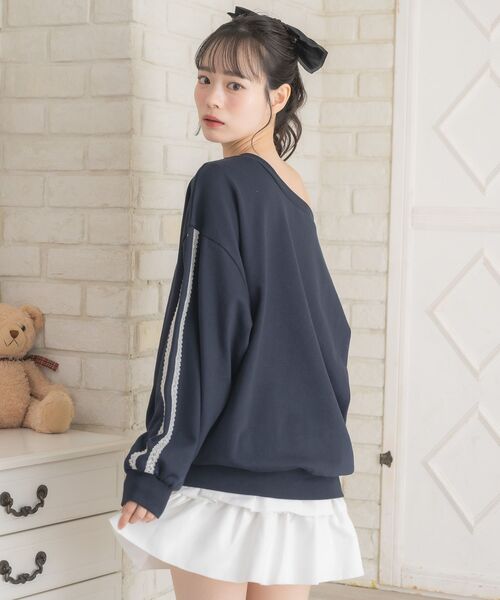 ems excite(エムズエキサイト)の「ワンショルトレーナー(スウェット・レディース・ダークブルー/ダークグレー/ナチュラル・FREE)」の12枚目の写真