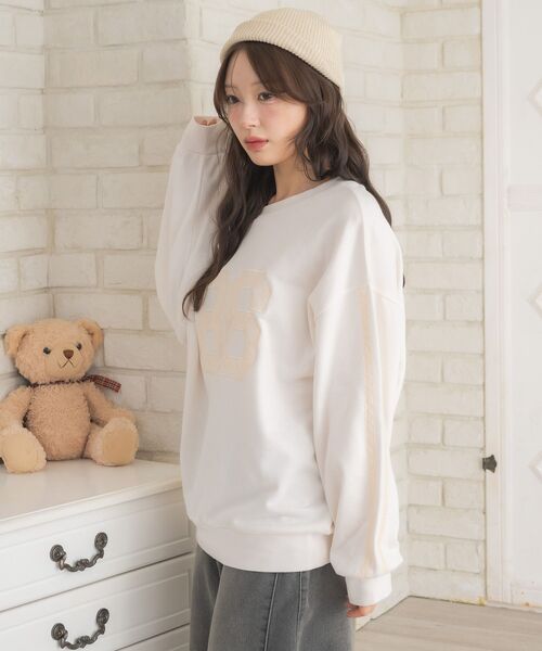 ems excite(エムズエキサイト)の「ワンショルトレーナー(スウェット・レディース・ダークブルー/ダークグレー/ナチュラル・FREE)」の21枚目の写真