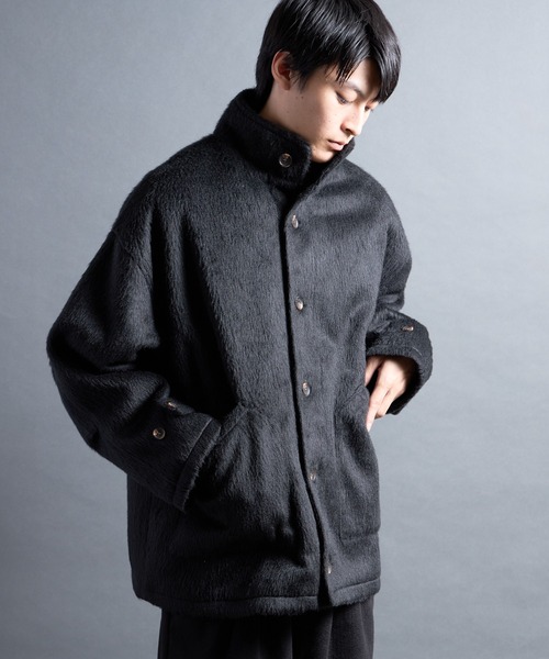 COMMON WARE(コモンウェアー)の「PF:MILITARY STAND/C SHAGGY JACKET/ミリタリースタンドカラーシャギージャケット(ブルゾン・メンズ・グレー/ブラック/カーキ・2/1)」の5枚目の写真