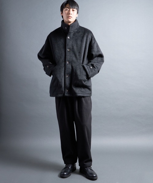 COMMON WARE(コモンウェアー)の「PF:MILITARY STAND/C SHAGGY JACKET/ミリタリースタンドカラーシャギージャケット(ブルゾン・メンズ・グレー/ブラック/カーキ・2/1)」の18枚目の写真