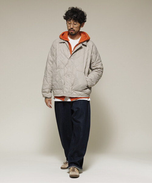 FREAK'S STORE（フリークスストア）の「HEAT SYSTEM HYBRID DOWN リラックスフィット ライト ダウンジャケット/ヒートシステム ハイブリッド ダウン（ダウンジャケット/コート・メンズ・ブラック/オリーブ/ベージュ・MEDIUM/LARGE）」の7枚目の写真