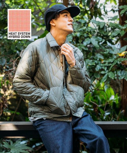 FREAK'S STORE（フリークスストア）の「HEAT SYSTEM HYBRID DOWN リラックスフィット ライト ダウンジャケット/ヒートシステム ハイブリッド ダウン（ダウンジャケット/コート・メンズ・ブラック/オリーブ/ベージュ・MEDIUM/LARGE）」の6枚目の写真