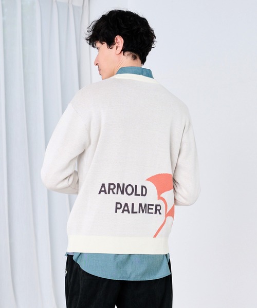 Arnold Palmer(アーノルドパーマー)の「シェア ジャガード ロゴニット プルオーバー(ニット/セーター・レディース・サーモンピンク/グリーン/チャコールグレー/アイボリー・L/M/S/XS/LL)」の2枚目の写真