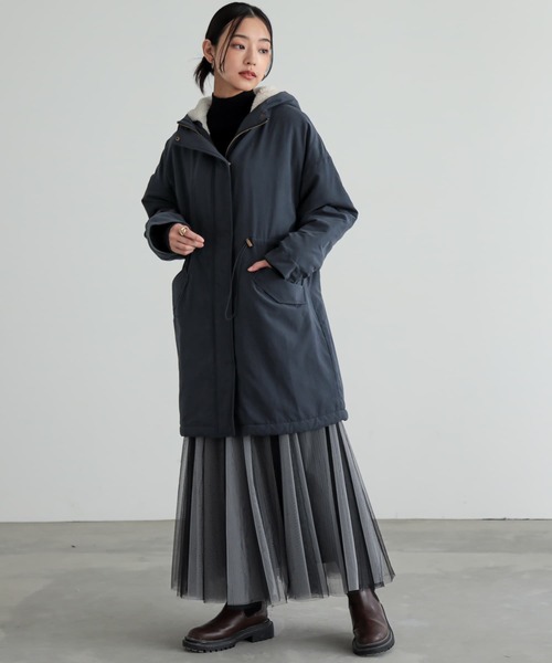 n'OrLABEL（ノアールレーベル）の「【機能素材】『裏ボアモッズコート