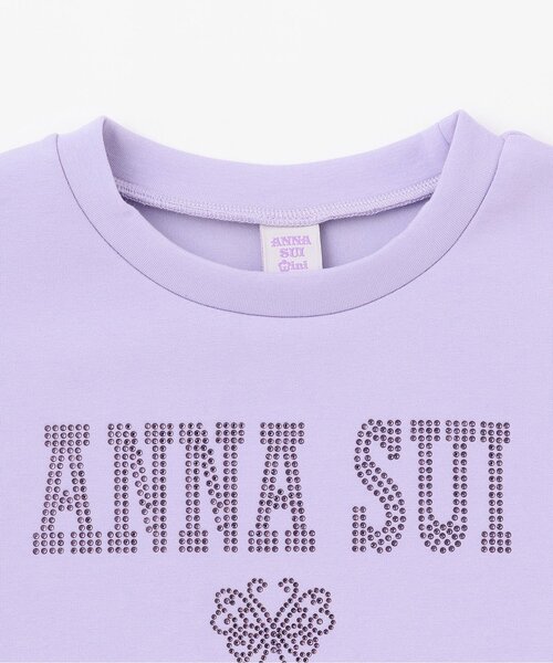 ANNA SUI mini(アナスイ・ミニ)の「ラインストーンロゴトレーナー(スウェット・キッズ・グレー/ラベンダー・130cm/140cm/150cm/120cm)」の4枚目の写真