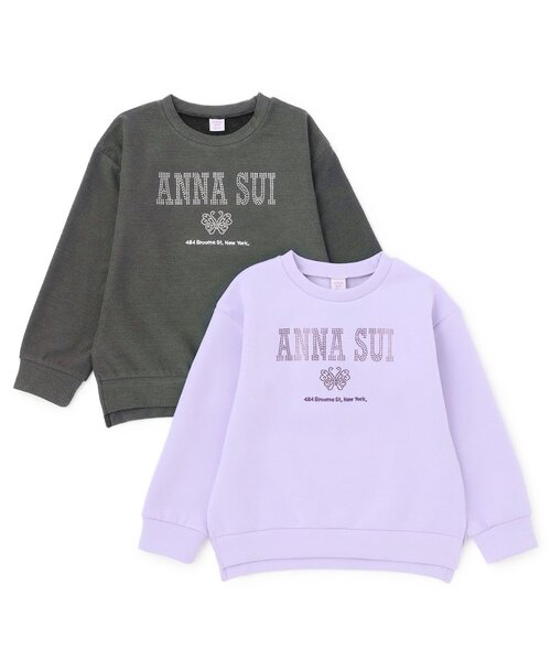 ラインストーンロゴトレーナー（スウェット）｜ANNA SUI mini