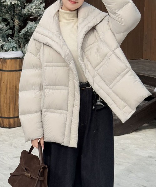 ショート丈キルティングダウンジャケット