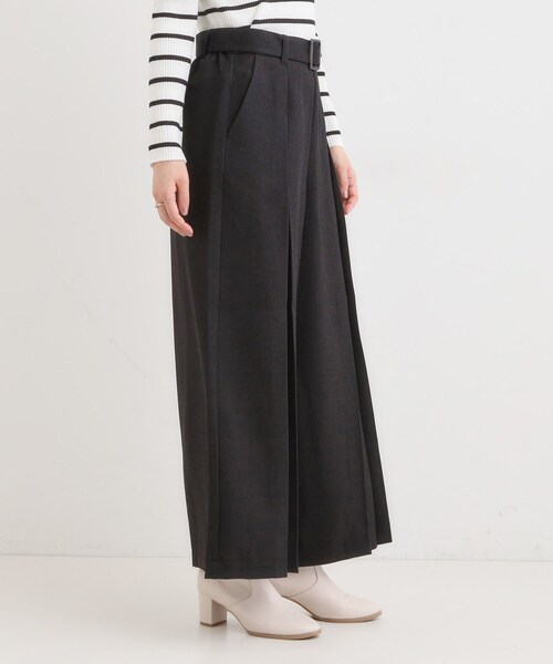 DRESKIP（ドレスキップ）の「【着丈選べる/S-LL】大人のきれいめスタイルに ベルト付きワイドパンツ（その他パンツ・レディース・グレー/ブラック/ブラウン系・01/02/03/04/36/38/40/42）」の19枚目の写真