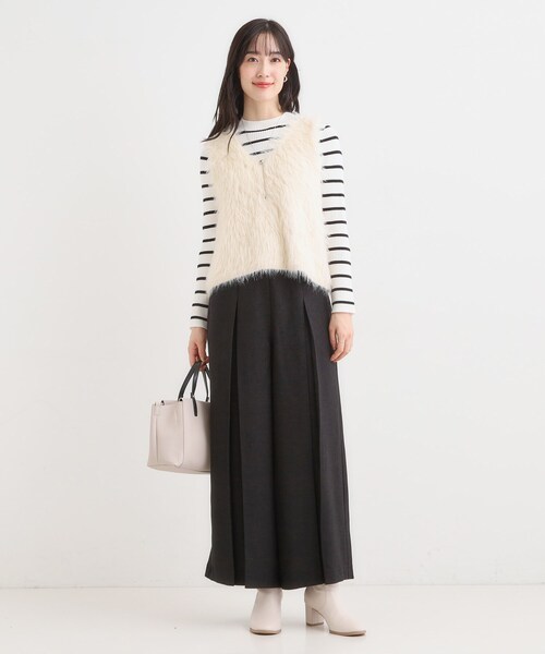 DRESKIP（ドレスキップ）の「【着丈選べる/S-LL】大人のきれいめスタイルに ベルト付きワイドパンツ（その他パンツ・レディース・グレー/ブラック/ブラウン系・01/02/03/04/36/38/40/42）」の20枚目の写真