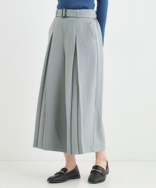 DRESKIP（ドレスキップ）の「【着丈選べる/S-LL】大人のきれいめスタイルに ベルト付きワイドパンツ（その他パンツ・レディース・グレー/ブラック/ブラウン系・01/02/03/04/36/38/40/42）」の4枚目の写真