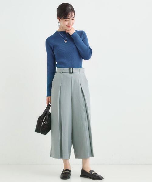 DRESKIP（ドレスキップ）の「【着丈選べる/S-LL】大人のきれいめスタイルに ベルト付きワイドパンツ（その他パンツ・レディース・グレー/ブラック/ブラウン系・01/02/03/04/36/38/40/42）」の5枚目の写真