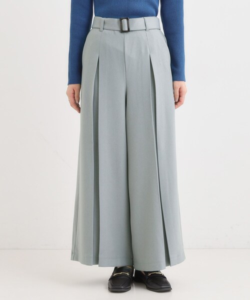 DRESKIP（ドレスキップ）の「【着丈選べる/S-LL】大人のきれいめスタイルに ベルト付きワイドパンツ（その他パンツ・レディース・グレー/ブラック/ブラウン系・01/02/03/04/36/38/40/42）」の7枚目の写真
