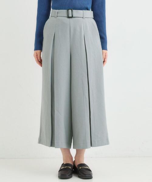 DRESKIP（ドレスキップ）の「【着丈選べる/S-LL】大人のきれいめスタイルに ベルト付きワイドパンツ（その他パンツ・レディース・グレー/ブラック/ブラウン系・01/02/03/04/36/38/40/42）」の8枚目の写真
