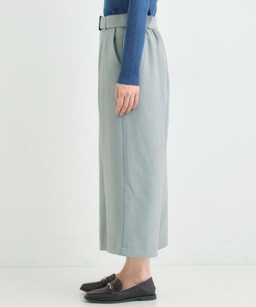 DRESKIP（ドレスキップ）の「【着丈選べる/S-LL】大人のきれいめスタイルに ベルト付きワイドパンツ（その他パンツ・レディース・グレー/ブラック/ブラウン系・01/02/03/04/36/38/40/42）」の10枚目の写真